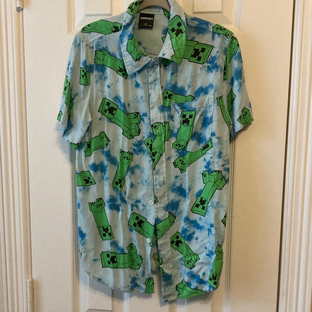 Minecraft boys dress shirt